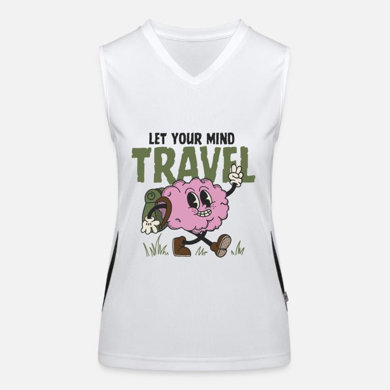 Let Your Mind Travel Women's Functional Contrast Tank Top