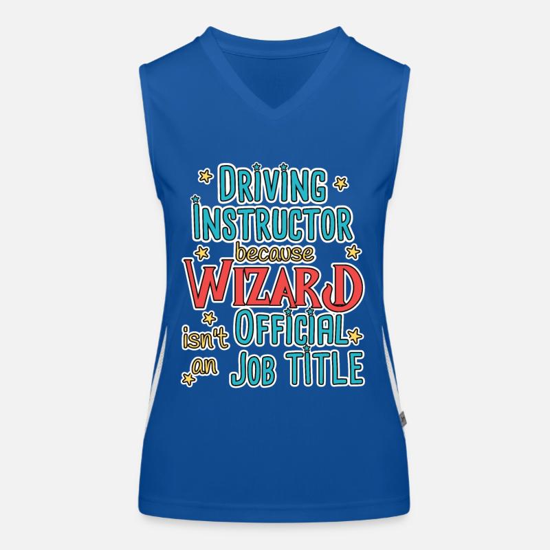 Driving Instructor Wizard Fahrschule Funktionelles Kontrast-Tank Top für Frauen