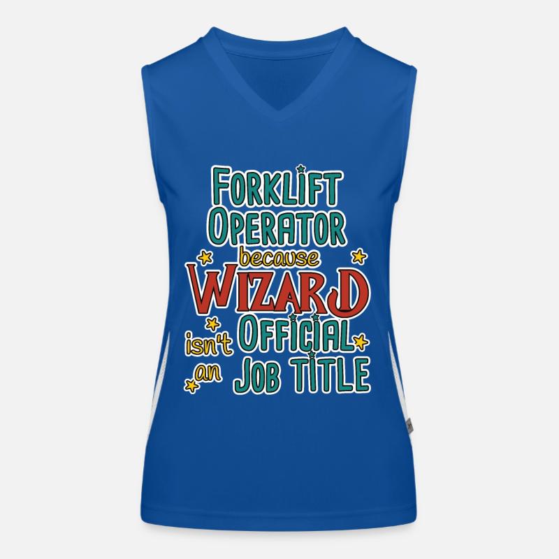 Forklift Operator Wizard Women's Functional Contrast Tank Top