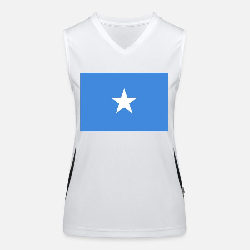Somalia - Women's Functional Contrast Tank Top - white/black