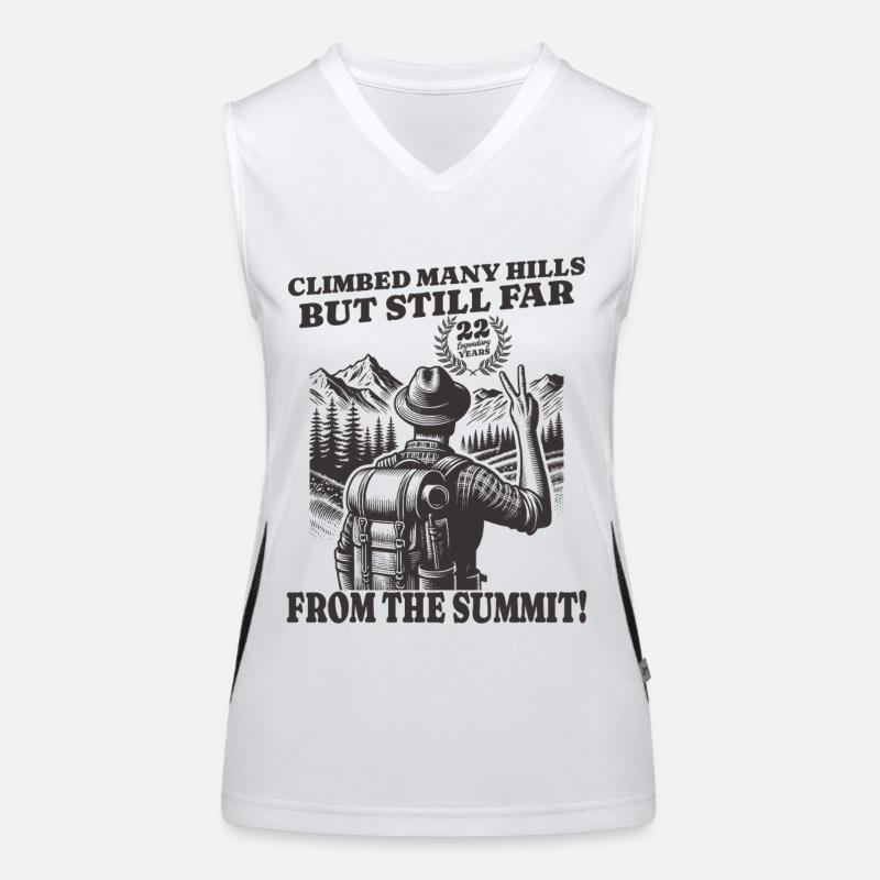 Funny Wanderer Birthday 22 Years Women's Functional Contrast Tank Top