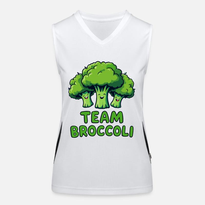 Broccoli, Vegetarian, Vegetables, Team Broccoli Women's Functional Contrast Tank Top