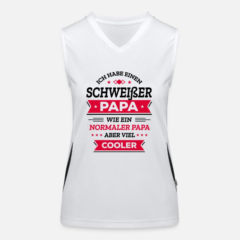 SCHWEISSER PAPA - COOLER ALS NORMAL, HELD VATERTAG Funktionelles Kontrast-Tank Top für Frauen