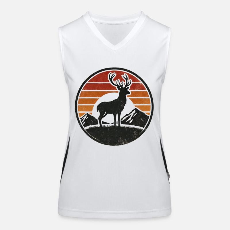 Hirsch Funktionelles Kontrast-Tank Top für Frauen