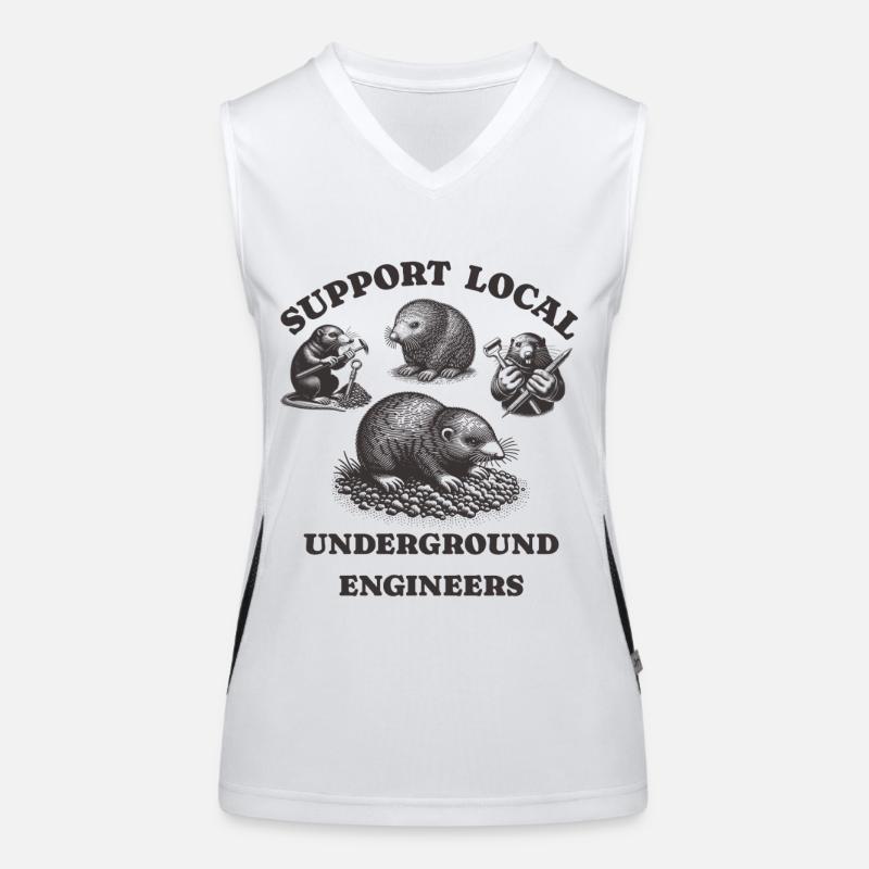 mole Liebe Support Local underground engineers Funktionelles Kontrast-Tank Top für Frauen