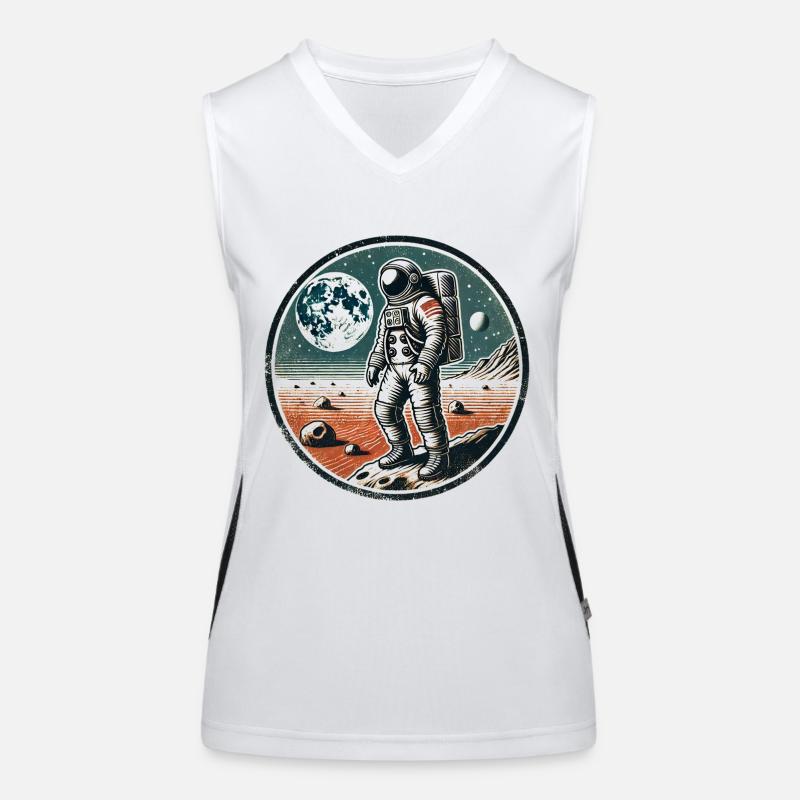 Astronaut Funktionelles Kontrast-Tank Top für Frauen