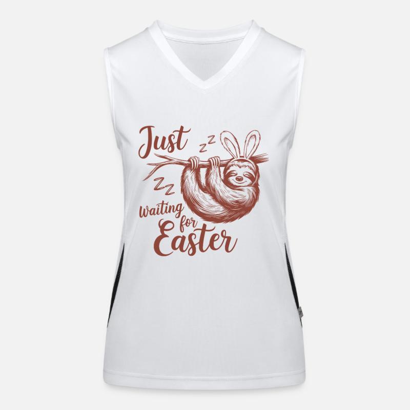 Just Waiting For Easter Funktionelles Kontrast-Tank Top für Frauen
