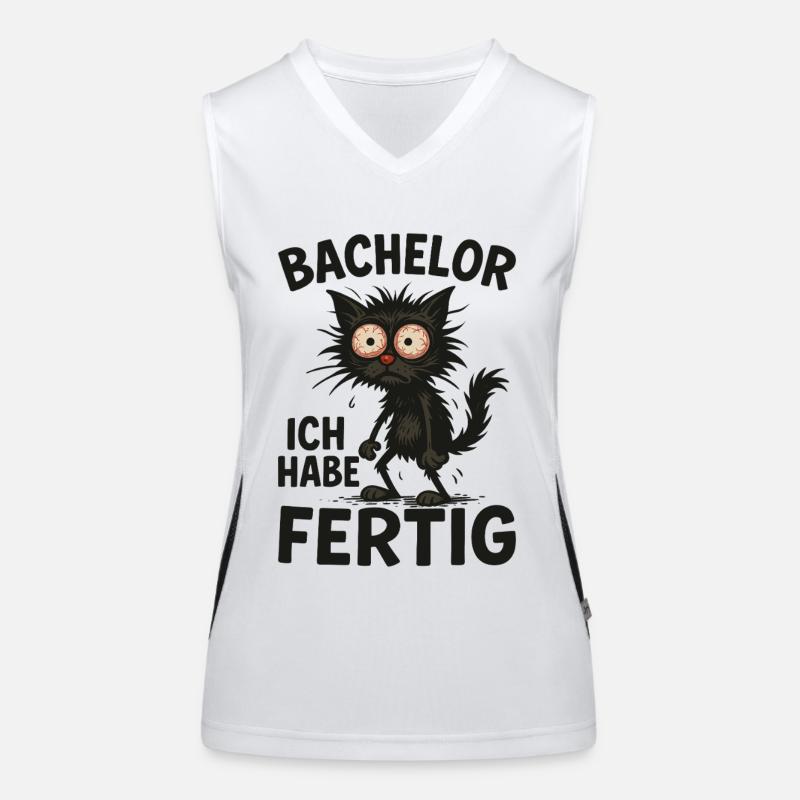 Bachelor Abschluss Absolvent BWL Student Studium Funktionelles Kontrast-Tank Top für Frauen