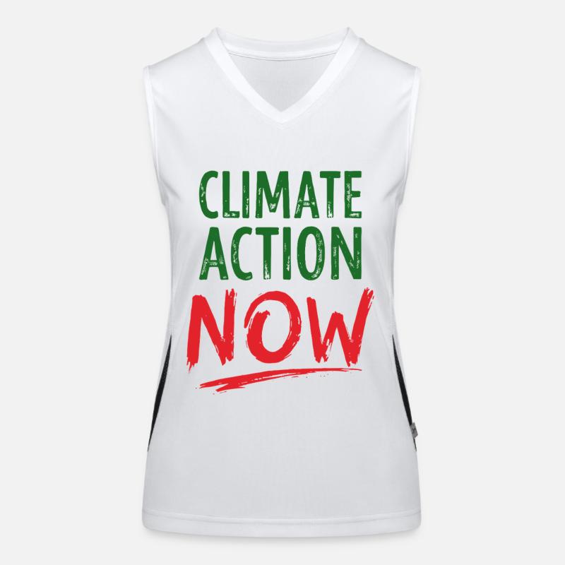 Climate Action Now Environment Nature Conservation Environmental Protection Women's Functional Contrast Tank Top