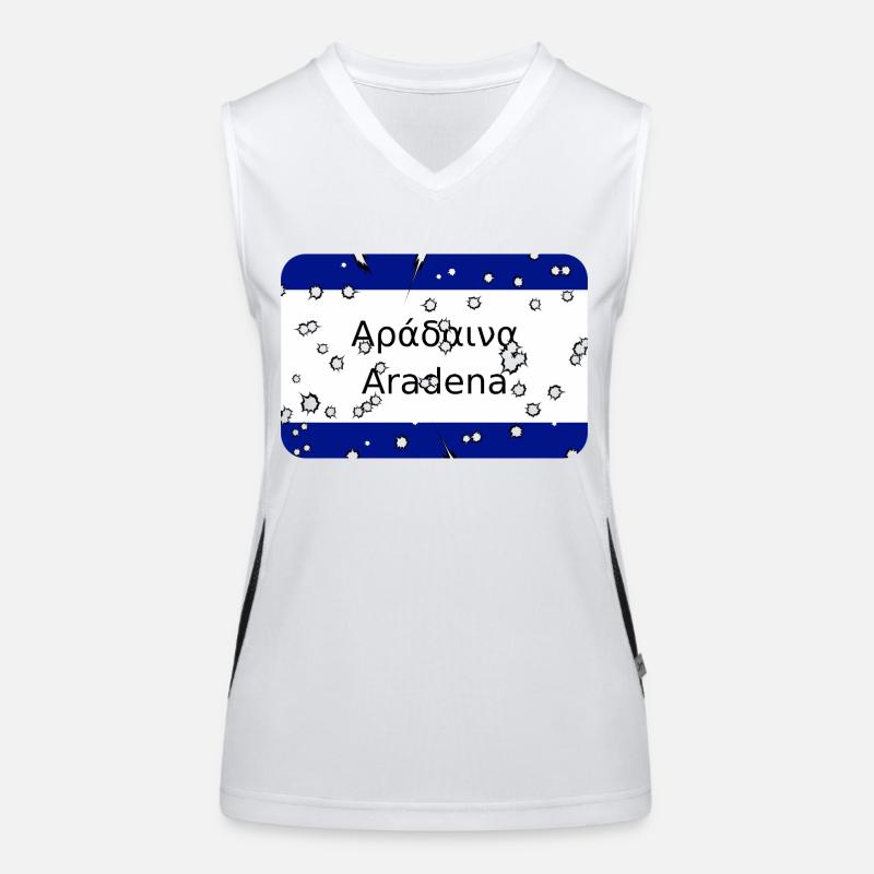 mg kriti ortsschild aradena Funktionelles Kontrast-Tank Top für Frauen