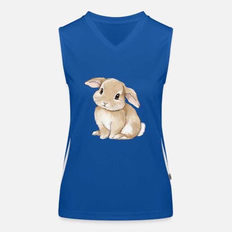 Mignon bébé lapin lapin Débardeur respirant contrasté Femme