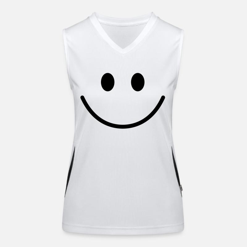 le visage souriant Débardeur respirant contrasté Femme