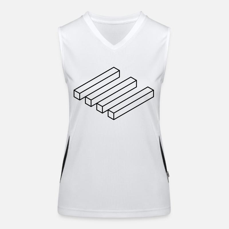 optical blocks Funktionelles Kontrast-Tank Top für Frauen