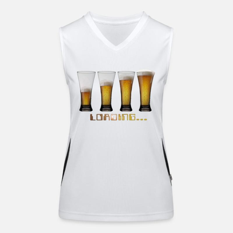 tshirt loading beers by customstyle Débardeur respirant contrasté Femme