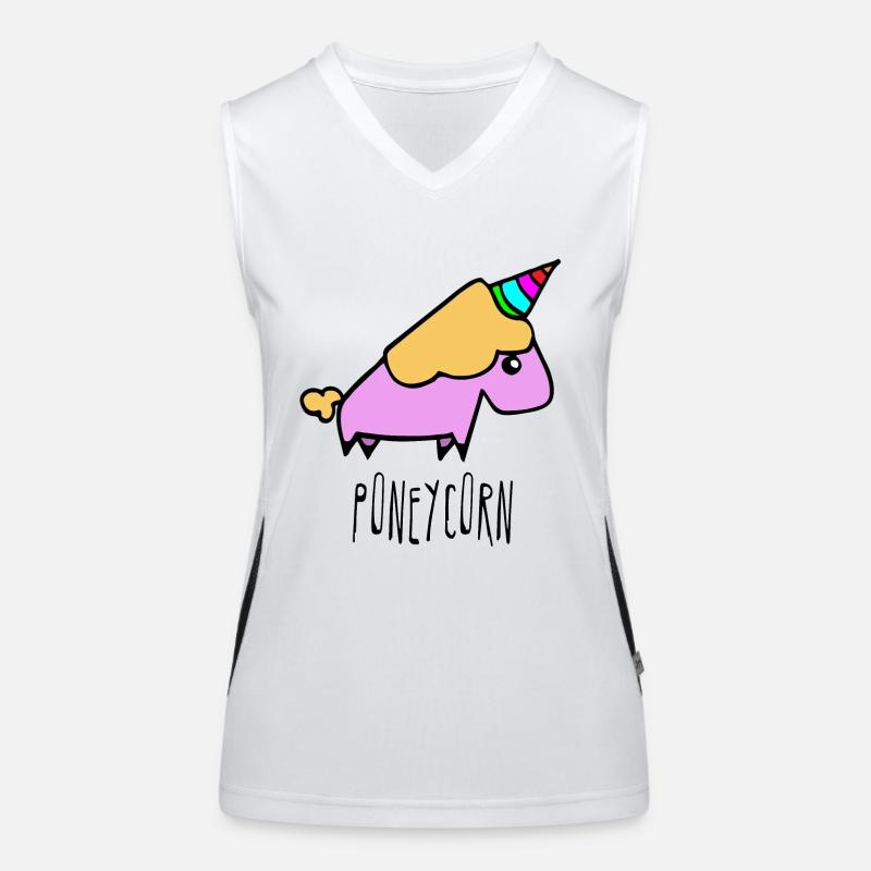 Poneycorn Women's Functional Contrast Tank Top