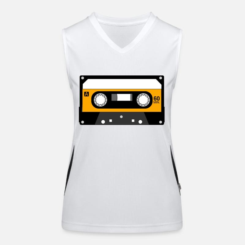 Musik Kassette Design Geschenk Funktionelles Kontrast-Tank Top für Frauen