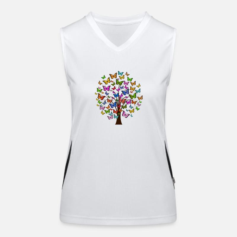Butterfly Tree Women's Functional Contrast Tank Top