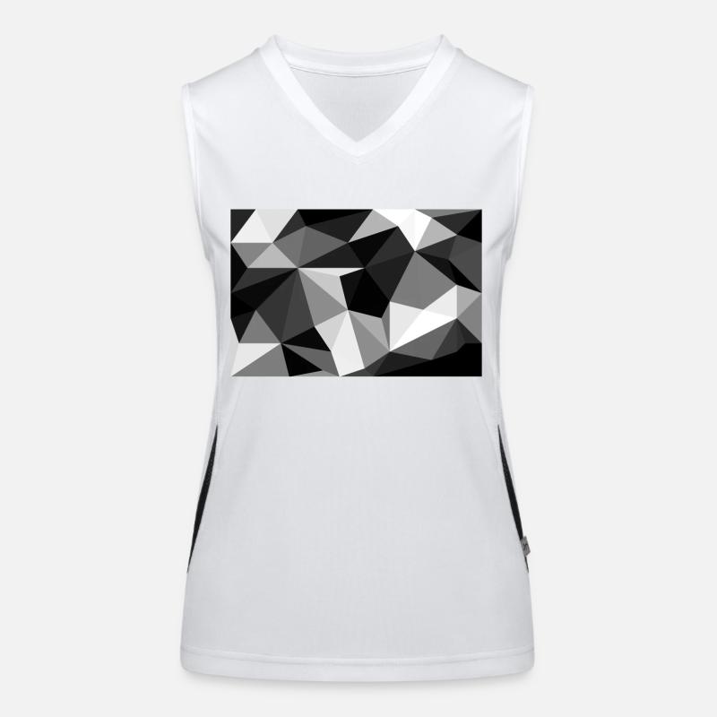 Polygon noir et blanc Débardeur respirant contrasté Femme