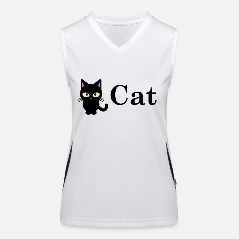 chat chat miaou Débardeur respirant contrasté Femme