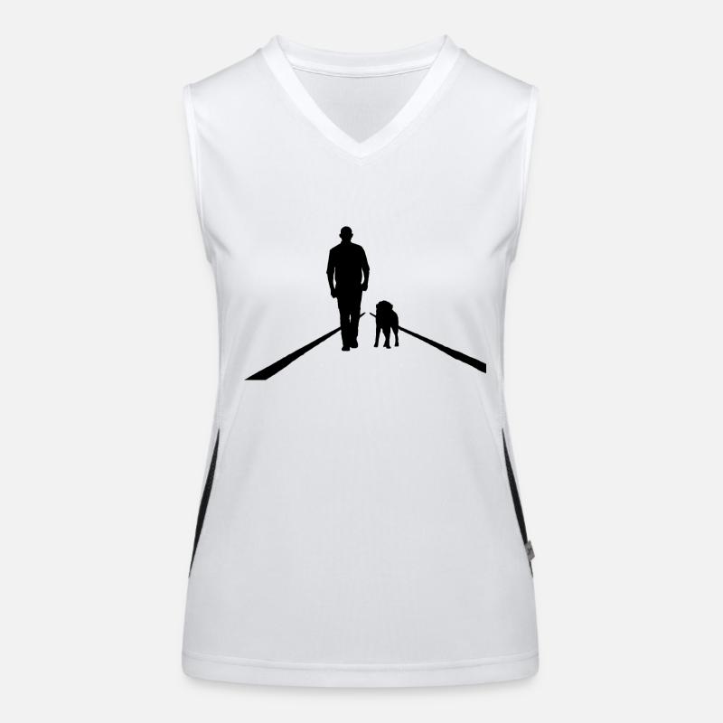 Hund - Mensch Funktionelles Kontrast-Tank Top für Frauen