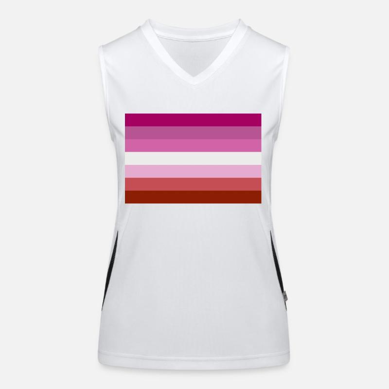 Drapeau de la fierté lesbienne Débardeur respirant contrasté Femme