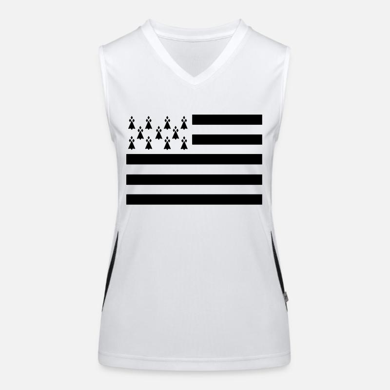 Drapeau Breton Débardeur respirant contrasté Femme