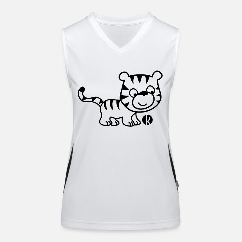 Tiger Funktionelles Kontrast-Tank Top für Frauen