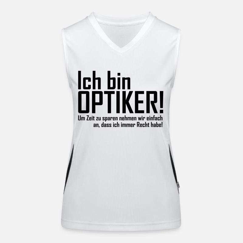 ich bin optiker Funktionelles Kontrast-Tank Top für Frauen