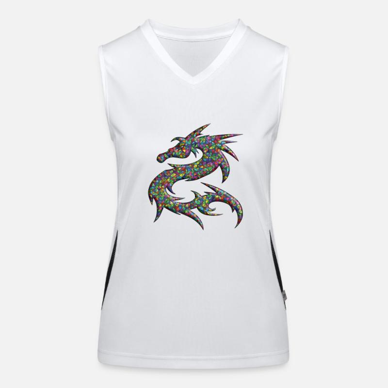 Drache Drachen Funktionelles Kontrast-Tank Top für Frauen