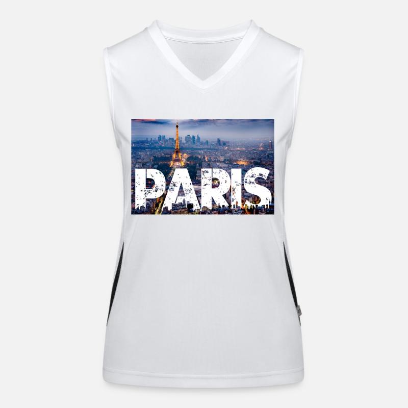 Paris Eiffelturm Funktionelles Kontrast-Tank Top für Frauen