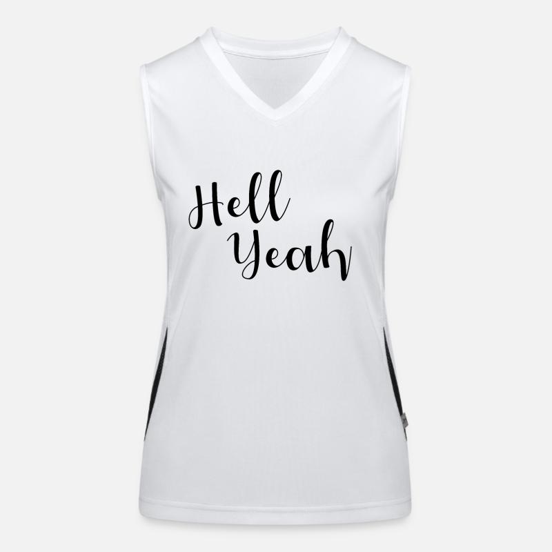 Hell yeah lettering Women's Functional Contrast Tank Top