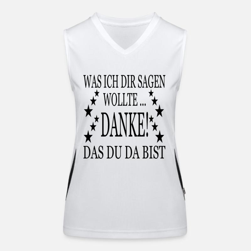 Danke an dich Funktionelles Kontrast-Tank Top für Frauen