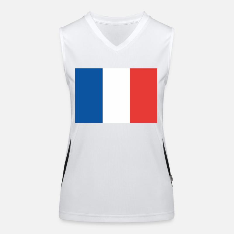 DRAPEAU FRANÇAIS Débardeur respirant contrasté Femme