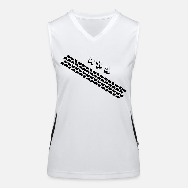 Traces de pneus 4x4 Débardeur respirant contrasté Femme