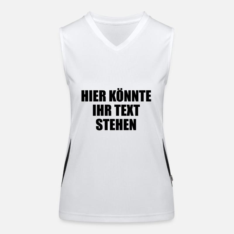 Hier könnte ihr Text Geschenk selber gestalten Funktionelles Kontrast-Tank Top für Frauen