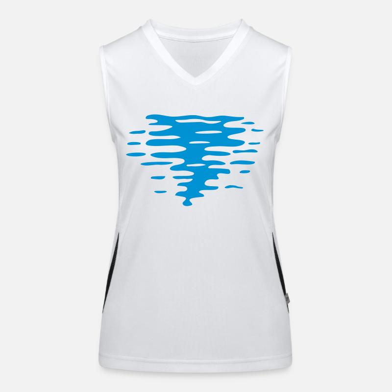 Water Reflection Waves Women's Functional Contrast Tank Top
