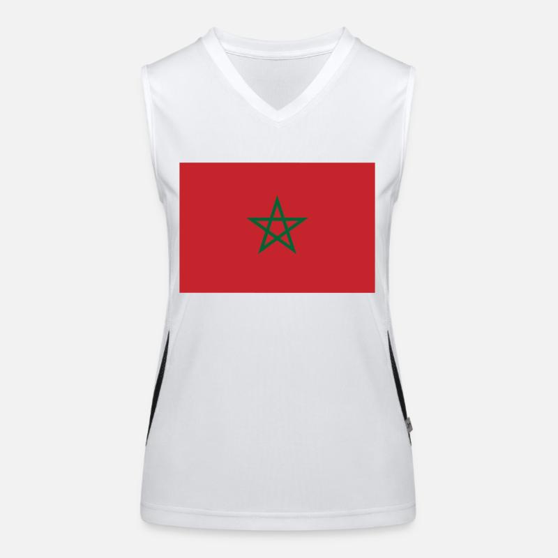 Drapeau Maroc / Moroccan flag Débardeur respirant contrasté Femme