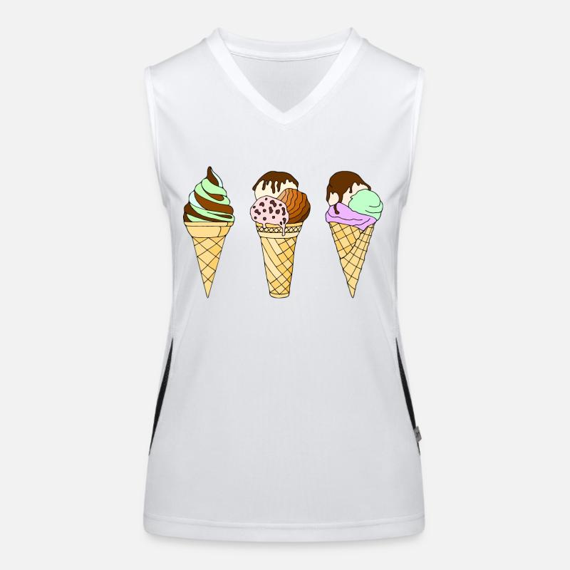 Eis Funktionelles Kontrast-Tank Top für Frauen