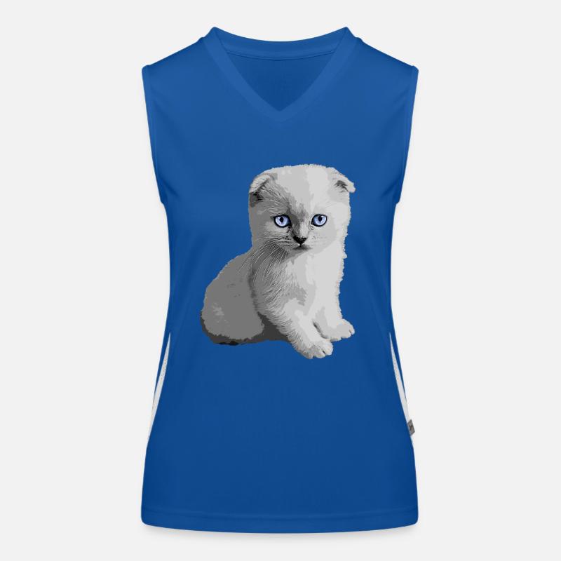 Süßes Kitty Kätzchen Funktionelles Kontrast-Tank Top für Frauen