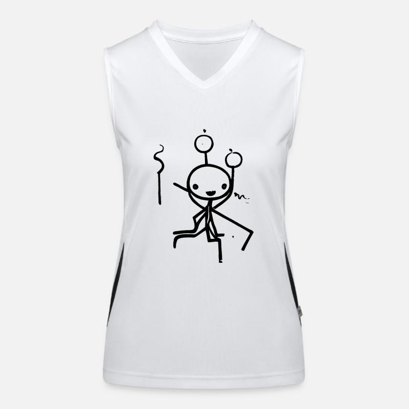 Stick figure Abstract Women's Functional Contrast Tank Top