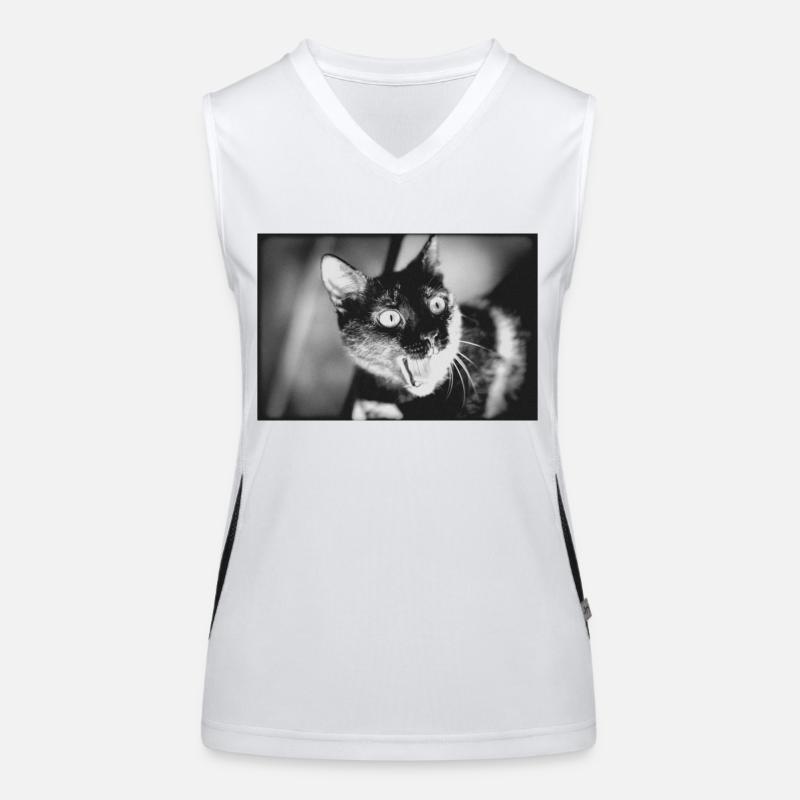 Meine lustige Katze Funktionelles Kontrast-Tank Top für Frauen