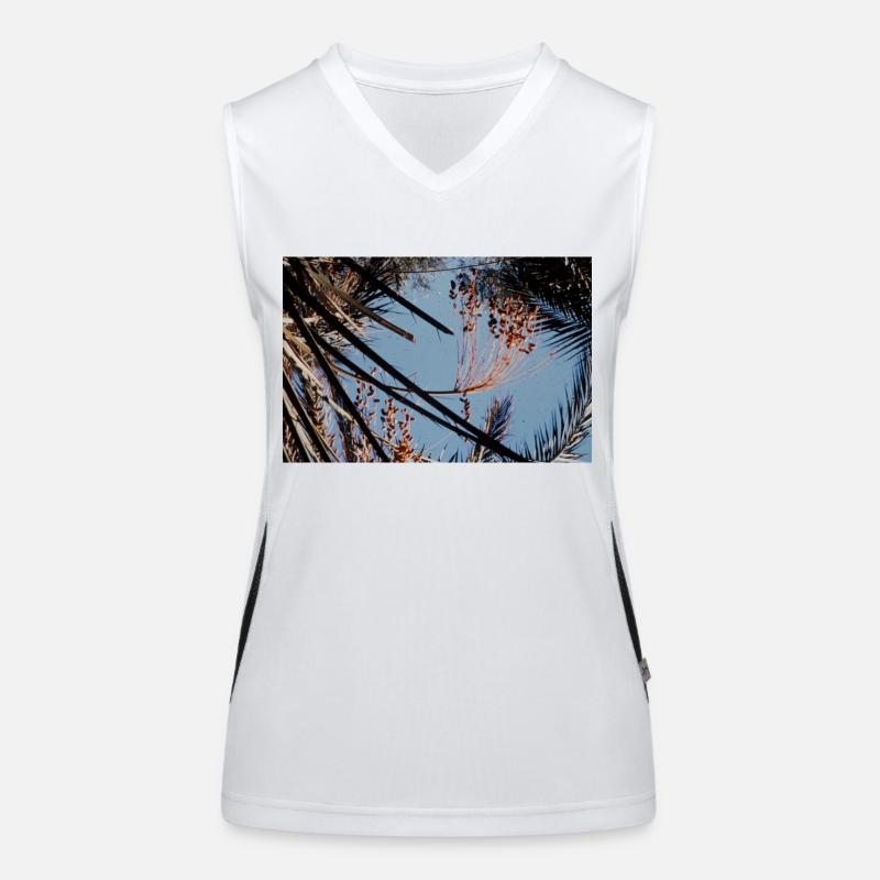 A Tree And Good Blue Sky Funktionelles Kontrast-Tank Top für Frauen