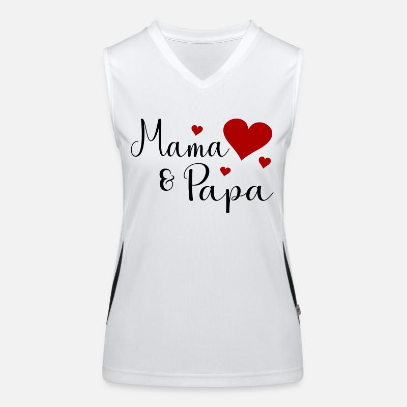 Mama und Papa Funktionelles Kontrast-Tank Top für Frauen