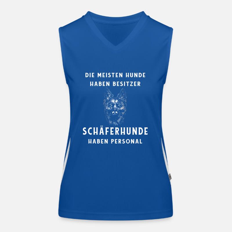 Lustiges Schäferhund Design Funktionelles Kontrast-Tank Top für Frauen