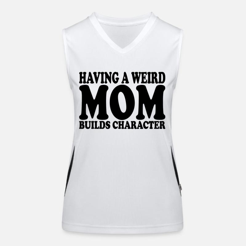 Eine seltsame Mutter baut Charakter auf Funktionelles Kontrast-Tank Top für Frauen