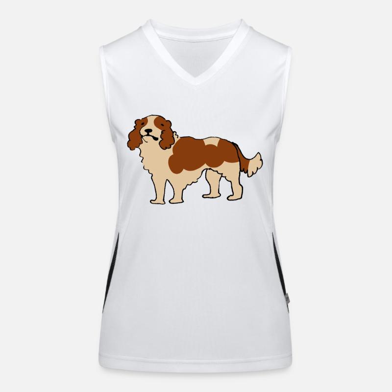 Cavalier King Charles Spaniel Funktionelles Kontrast-Tank Top für Frauen