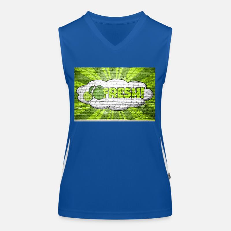 Frischer Comic-Stil Bubble Graffiti Schriftzug Funktionelles Kontrast-Tank Top für Frauen