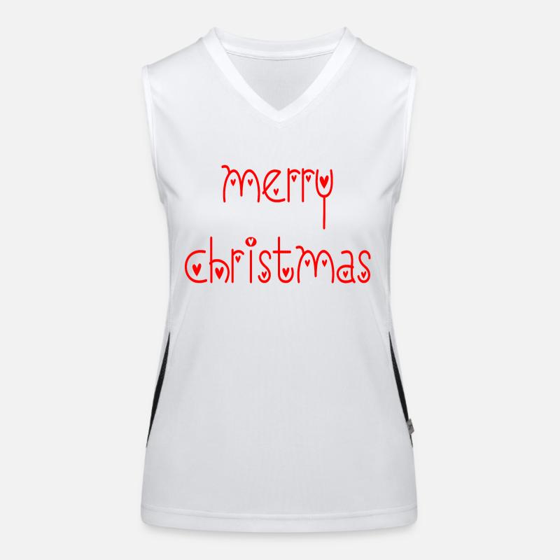 Joyeux Noël. Joyeux Noël Débardeur respirant contrasté Femme
