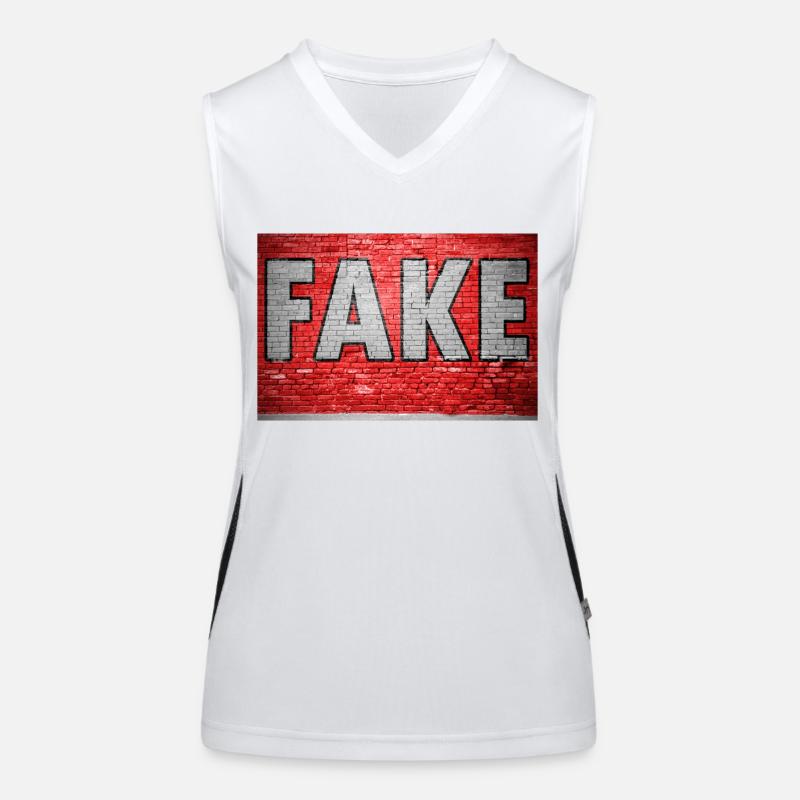 Fake Ziegelsteinmauer Graffiti Funktionelles Kontrast-Tank Top für Frauen