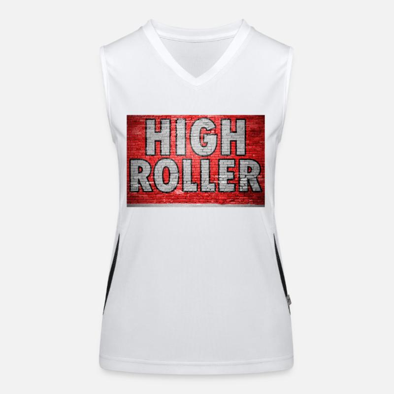 High Roller Brick Wall Graffiti Women's Functional Contrast Tank Top
